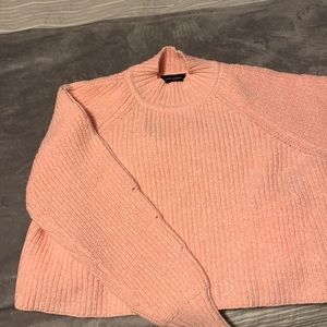 Club Monaco pink and white knit sweater